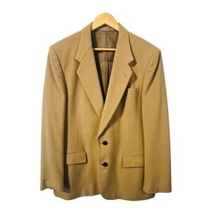 Vintage Christopher Hayes Luxury Lambs Wool‎ Camel Hair Blazer Men Size 42R
